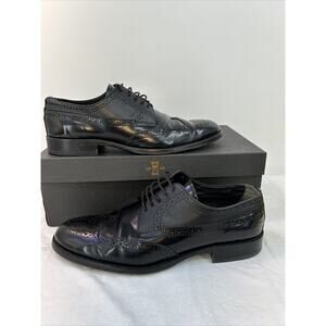 Allen Edmonds McAllister Wingtip Oxford Men's 10 Black Leather Dress Shoes